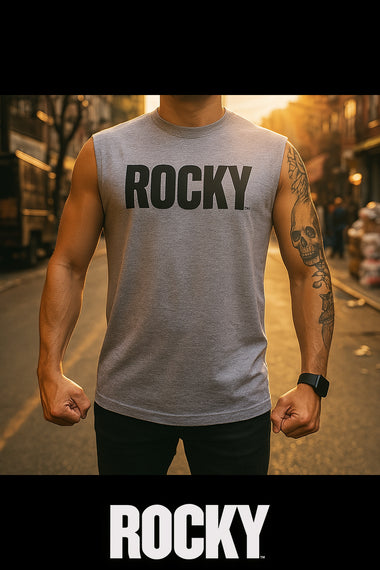 Playera Rocky Gris sin mangas