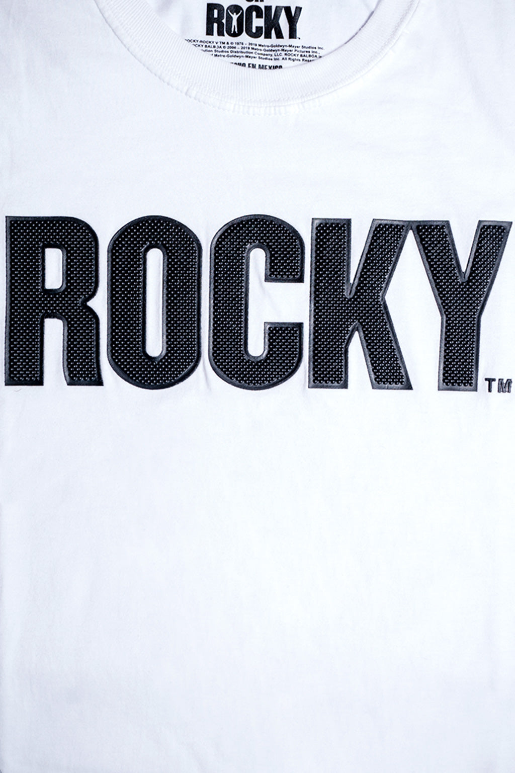 Playera Rocky Blanca/Negro