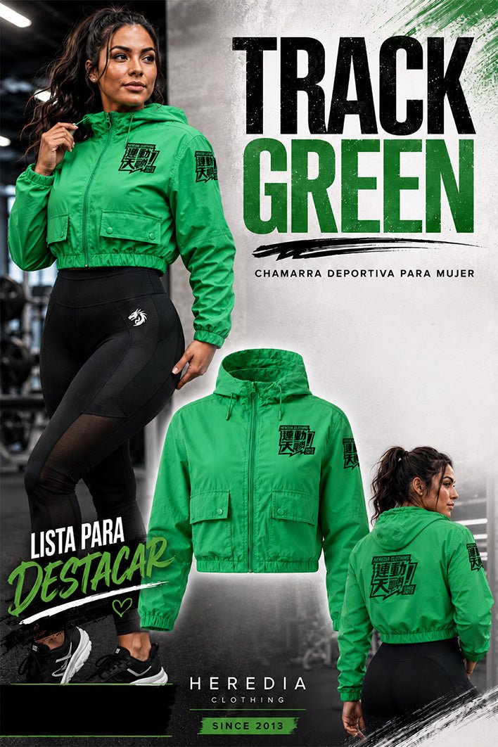 Chamarra Track Green Vibe - Heredia Clothing