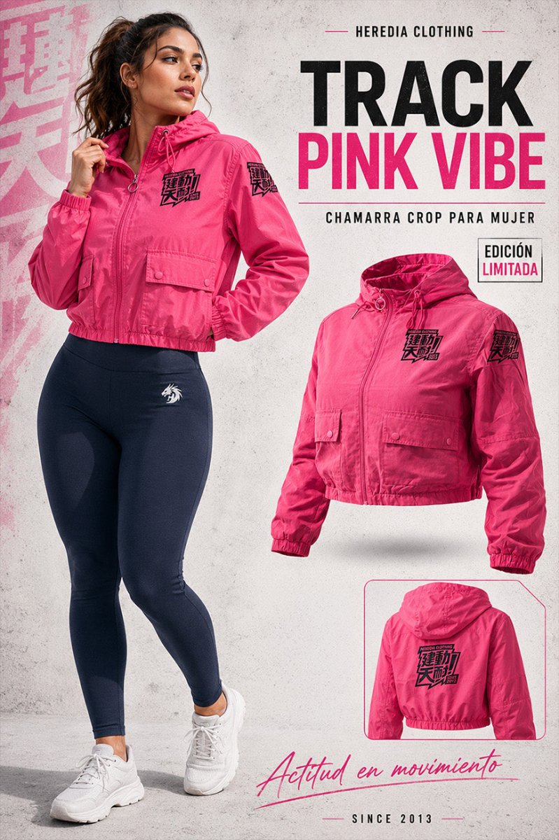 Chamarra Track Pink Vibe - Heredia Clothing
