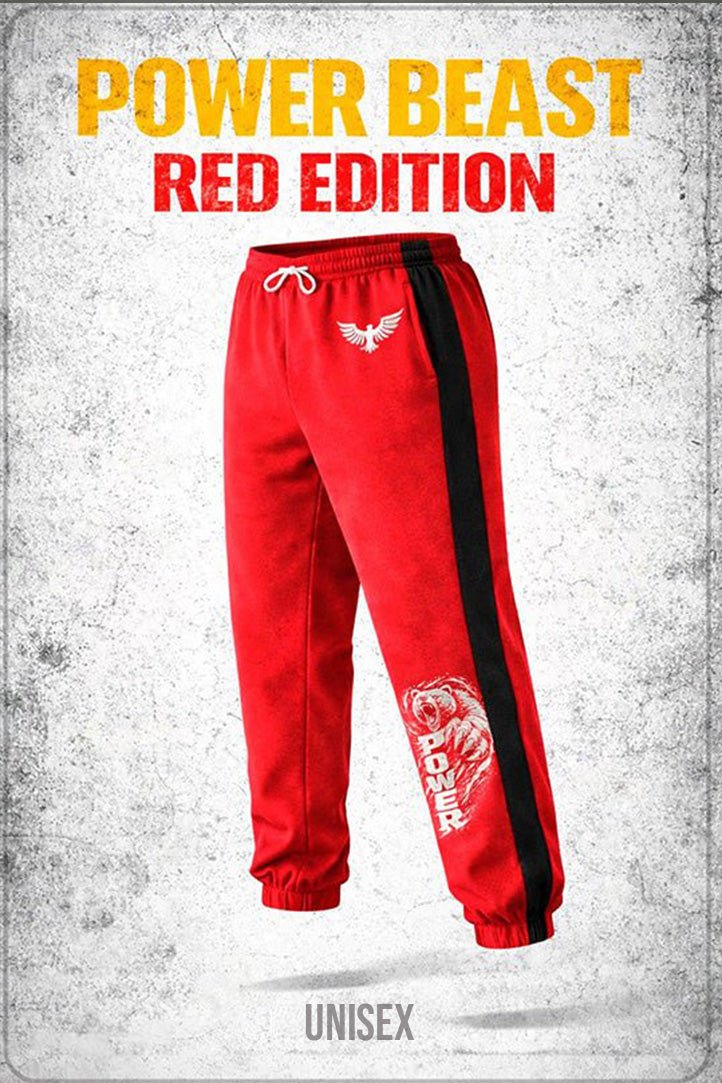 Pants Jogger Power Beast Red Edition - Heredia Clothing
