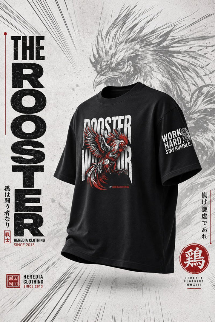 Playera Oversize Rooster - Heredia Clothing