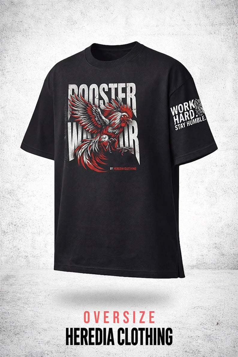 Playera Oversize Rooster - Heredia Clothing