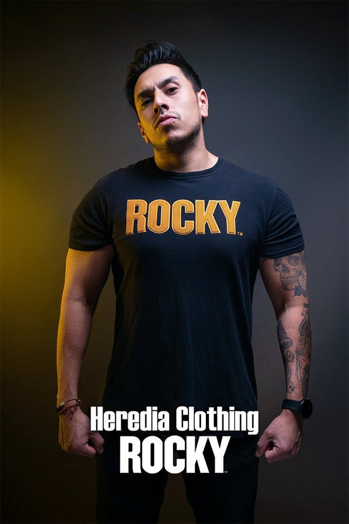 Playera Rocky Negro/Amarillo - Heredia Clothing