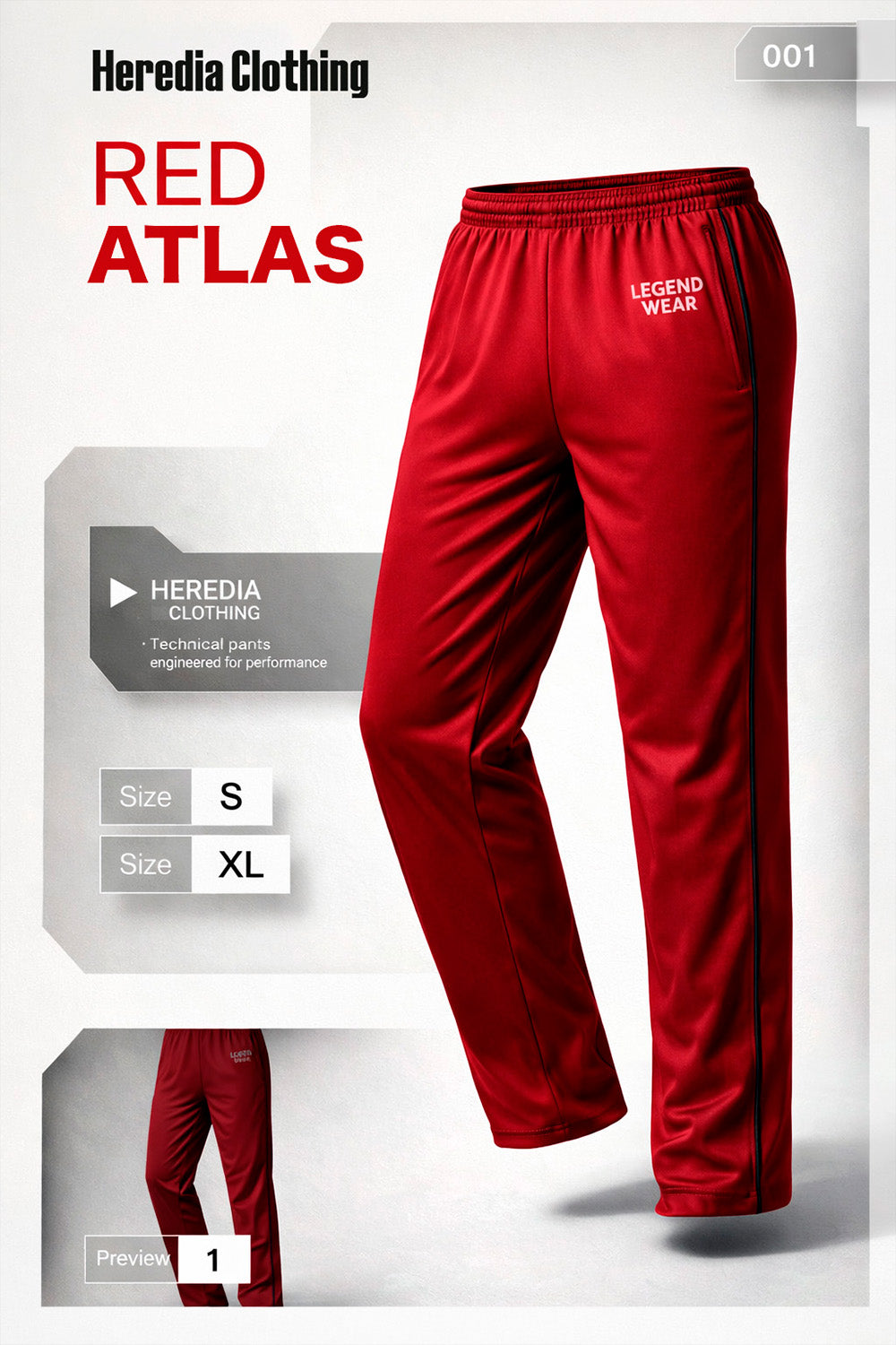 Pants Red Atlas