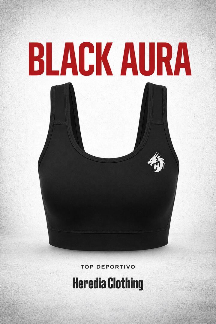 Top Deportivo Black Aura