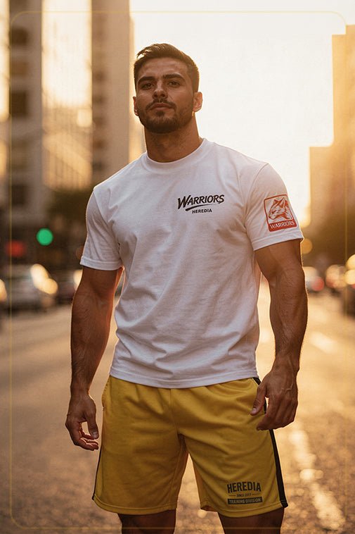 Short Training Division Amarillo/Negro - Heredia Clothing