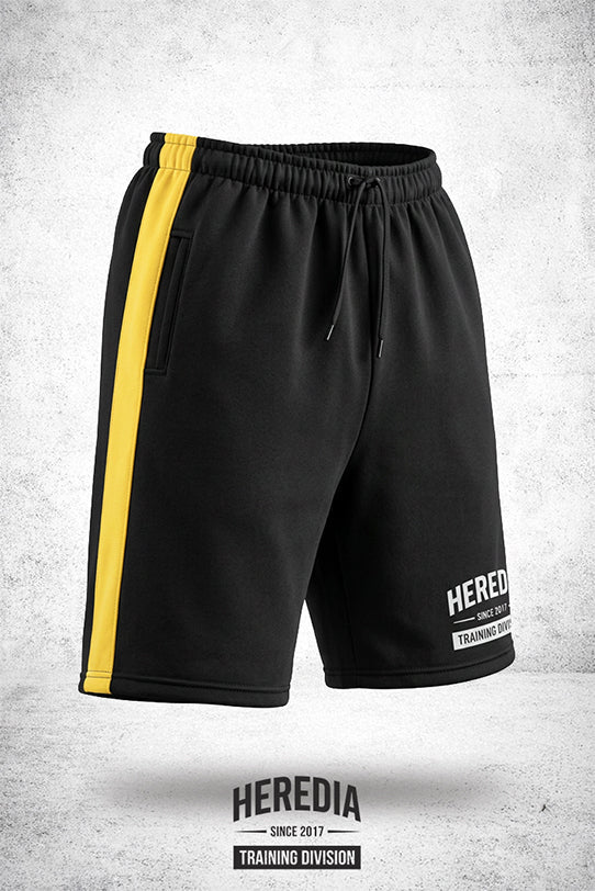 Short Training Division Negro/Amarillo - Heredia Clothing