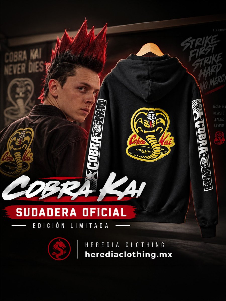 Sudadera Cobra Kai 2.0 - Heredia Clothing