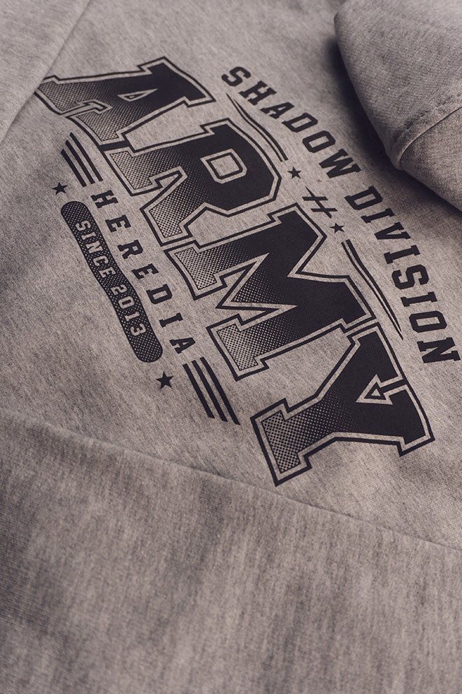 Sudadera Cropped Army Gray - Heredia Clothing