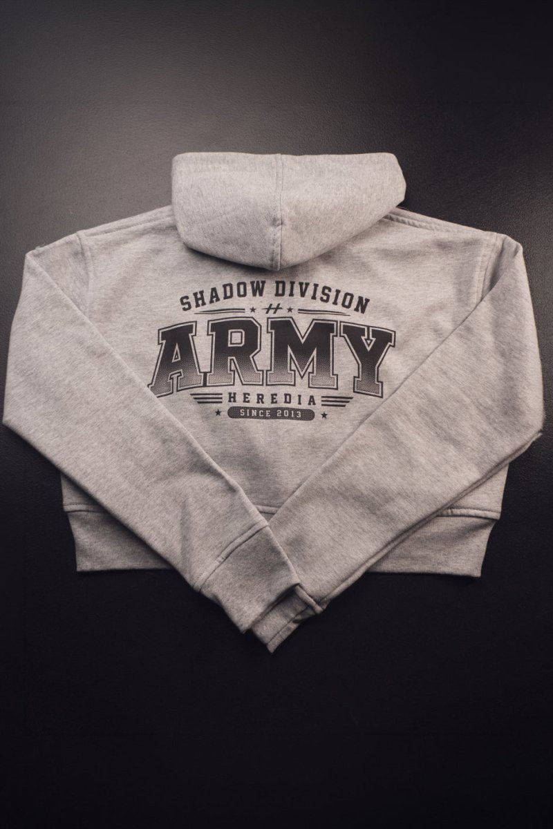 Sudadera Cropped Army Gray - Heredia Clothing