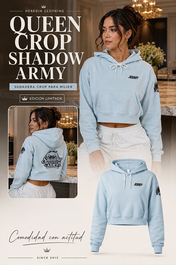 Sudadera Cropped Shadow Division Blue - Heredia Clothing