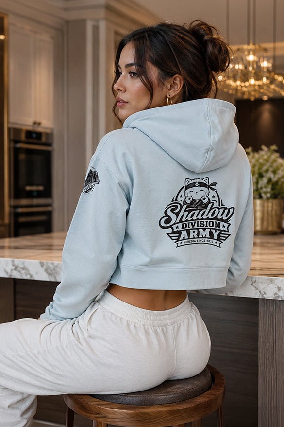 Sudadera Cropped Shadow Division Blue - Heredia Clothing