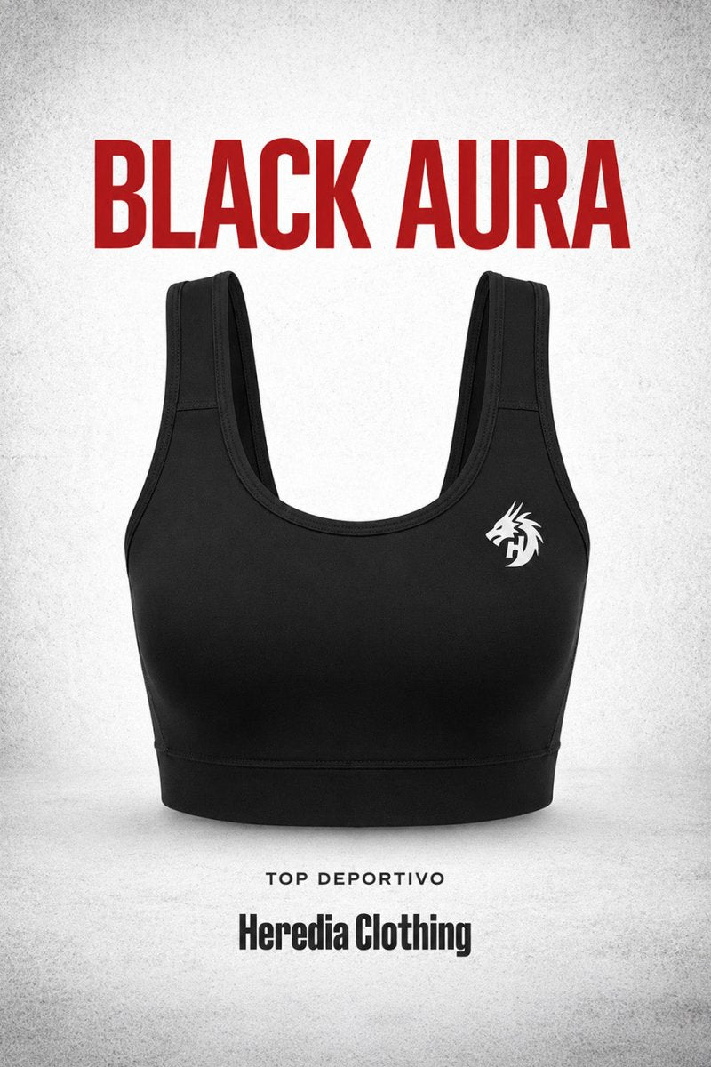 Top Deportivo Black Aura - Heredia Clothing